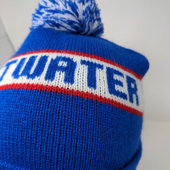 Cap America Men's Knit Beanie Hat Cap Blue Sweetwater Made in USA Pom Pom - Picture 5 of 13